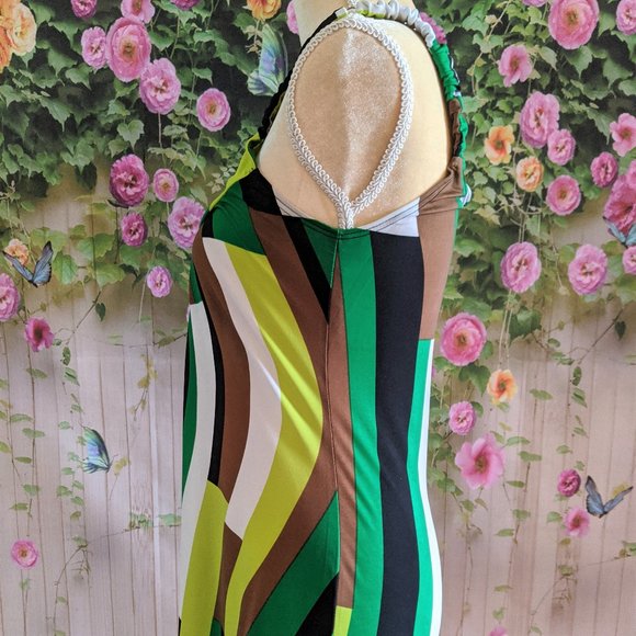 Sleeveless Geometric Striped Top Size M - Picture 3 of 7